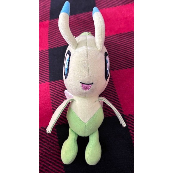 2010 Rare Takara Tomy Celebi Plush No Voicebox 7.5" Pokemon Cute Stuffed Toy - Picture 1 of 6